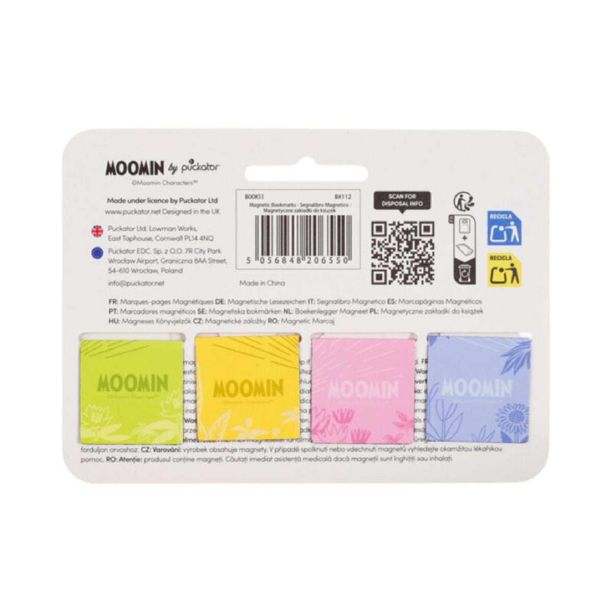 Moomin Tammi Magnetic Bookmark Set 4 pcs
