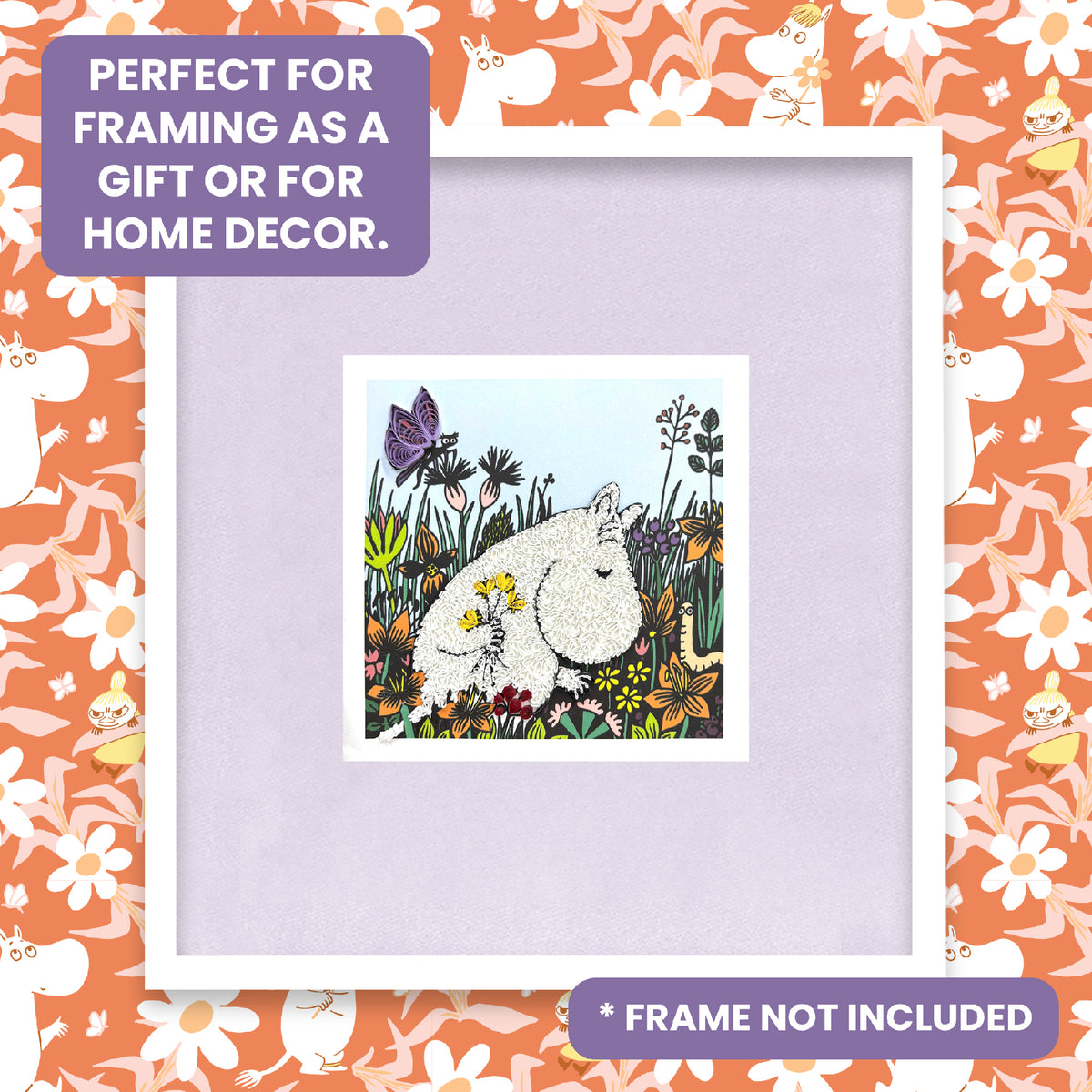 Moomin Quilling Card Picking Flowers