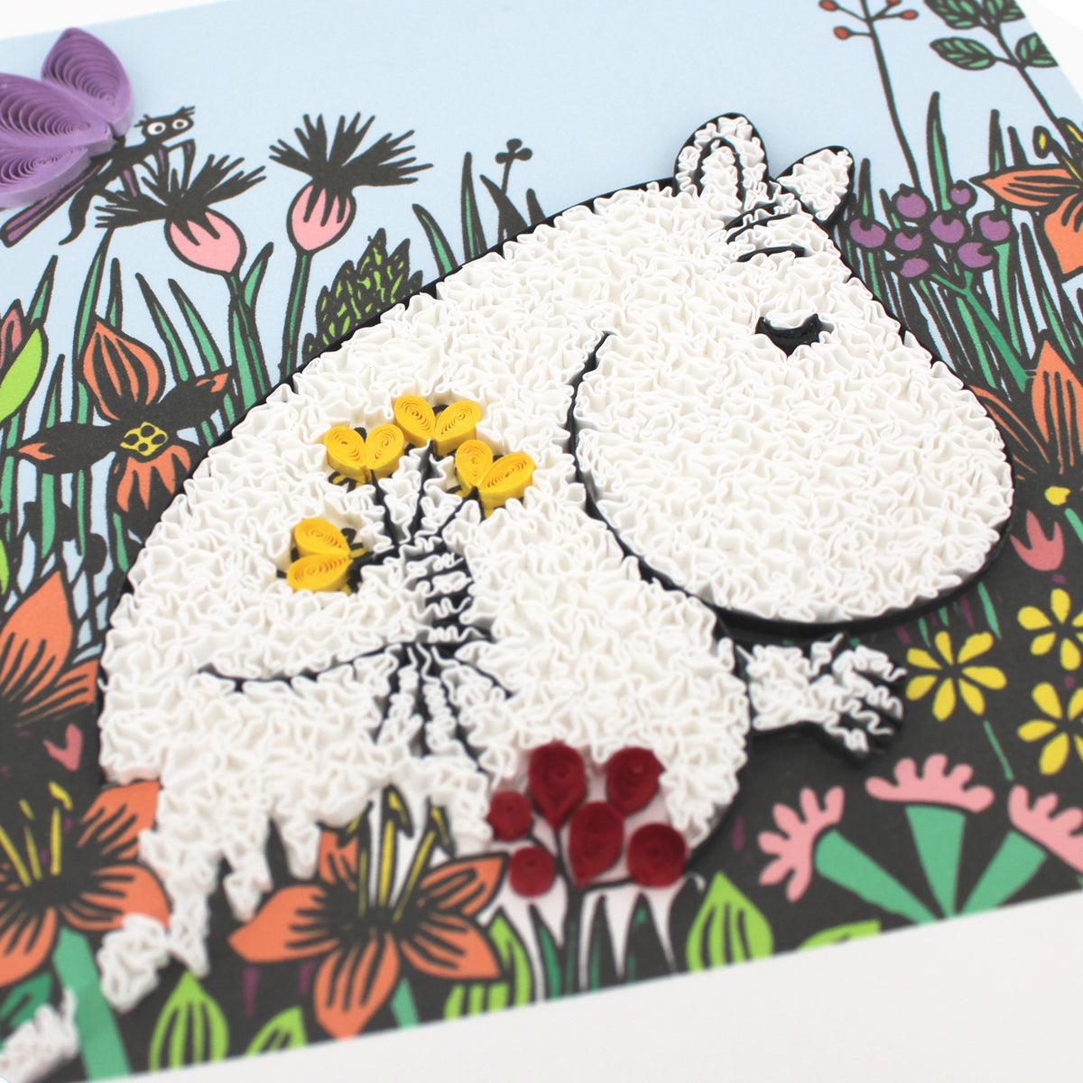 Moomin Quilling Card Picking Flowers