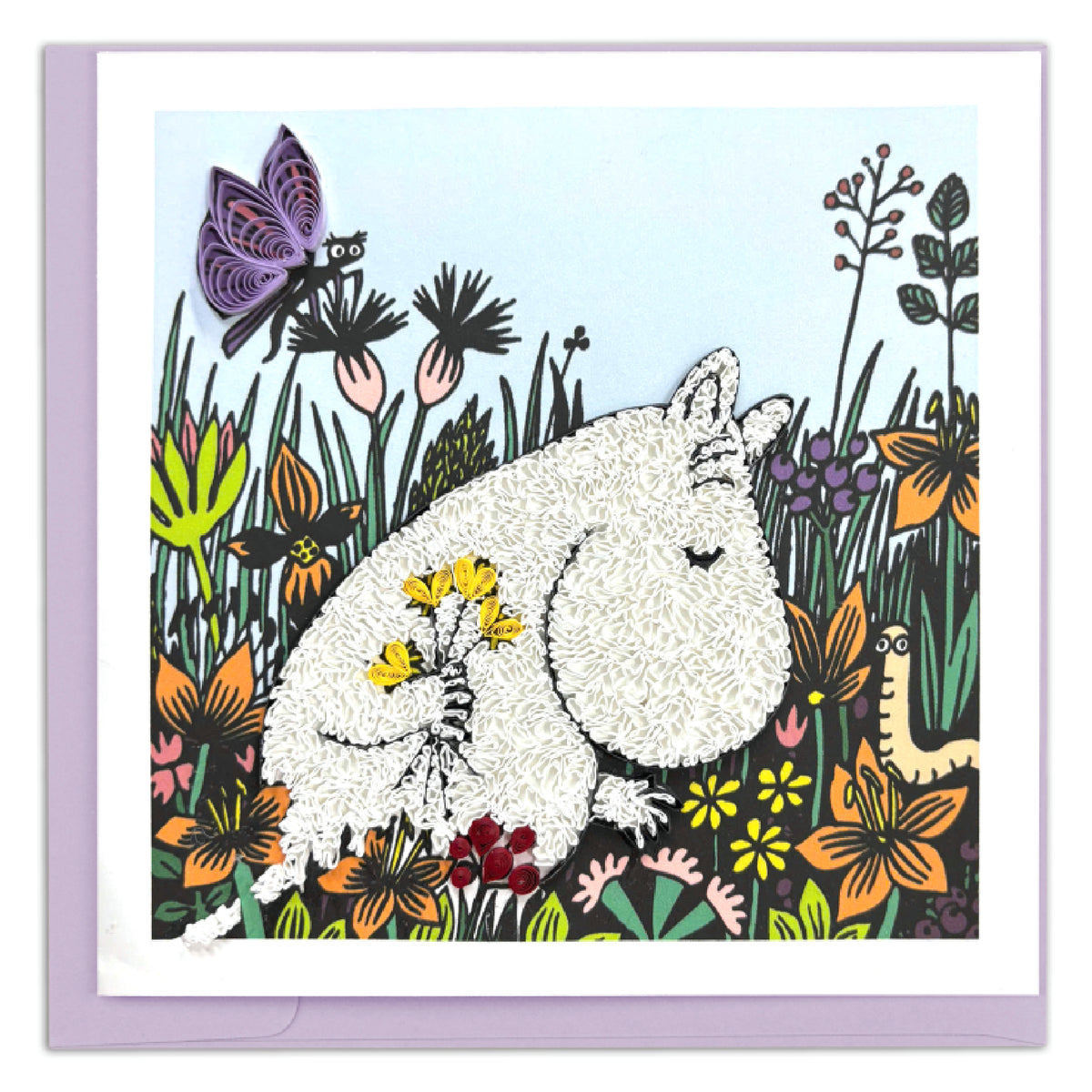 Moomin Quilling Card Picking Flowers