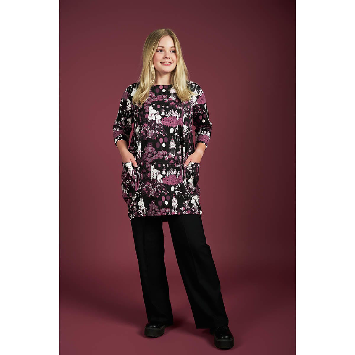 Party Moment Tunic Black/Plum