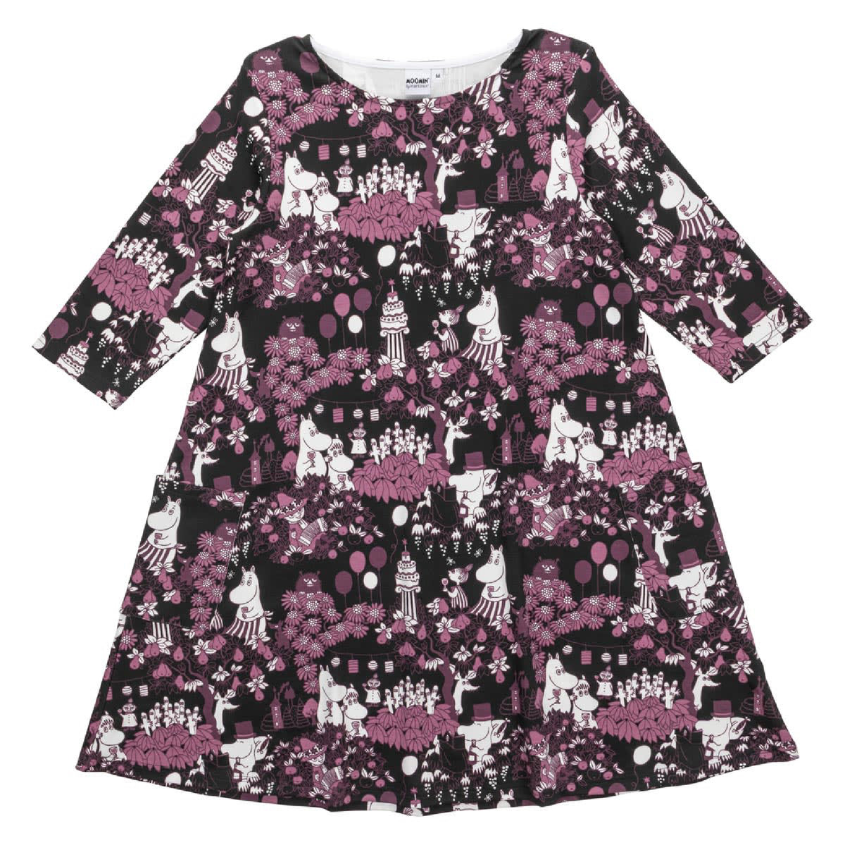 Party Moment Dress Black/Plum