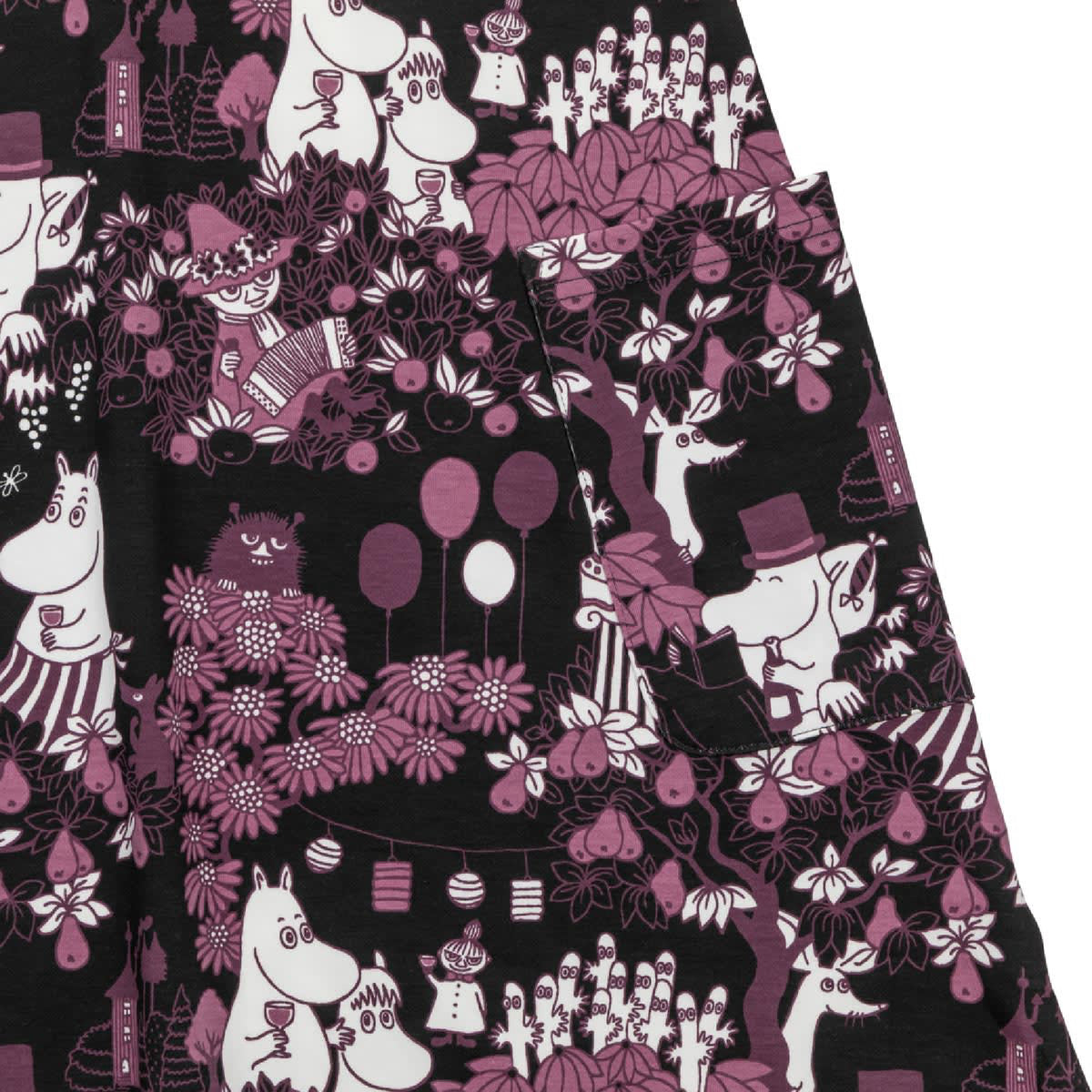 Party Moment Dress Black/Plum