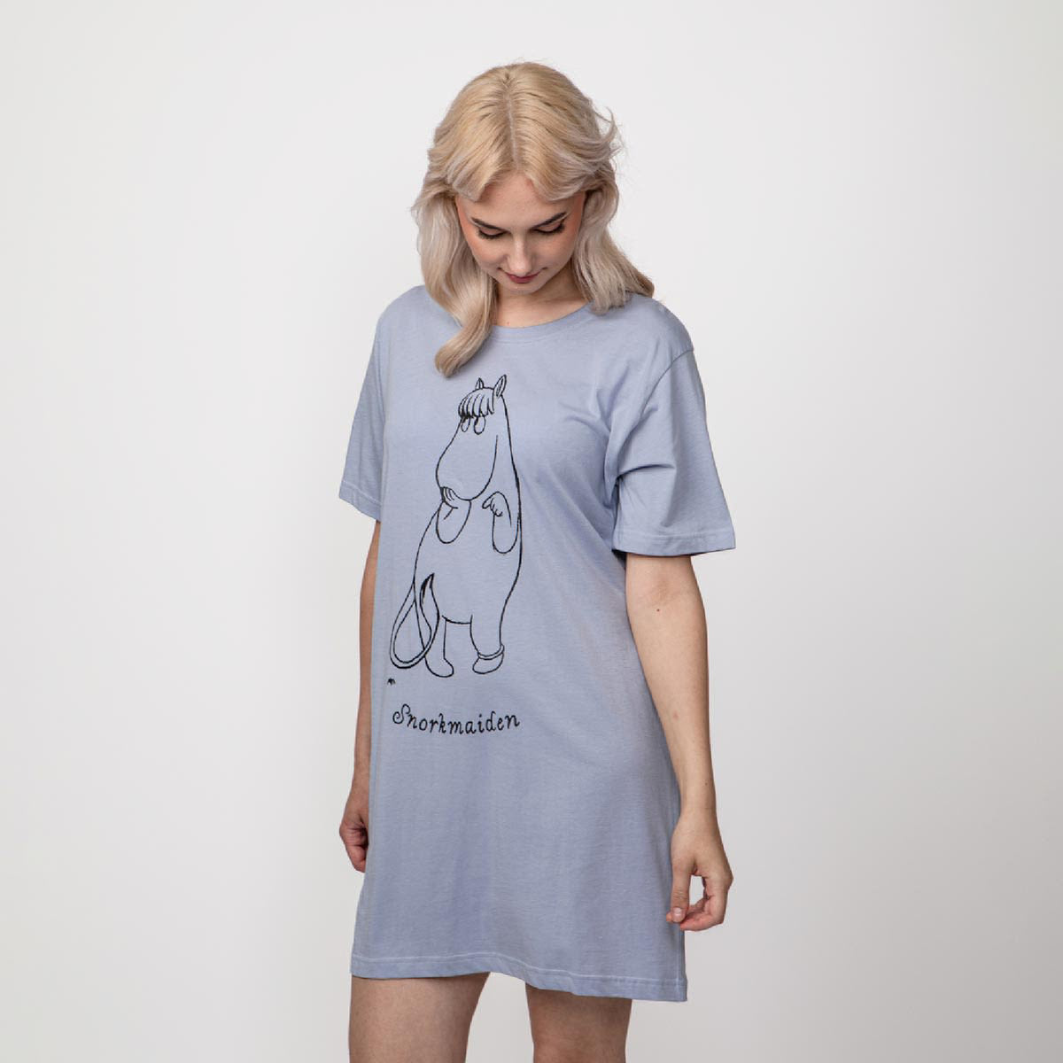 Moomin Adult Nightgown Snorkmaiden Light Blue