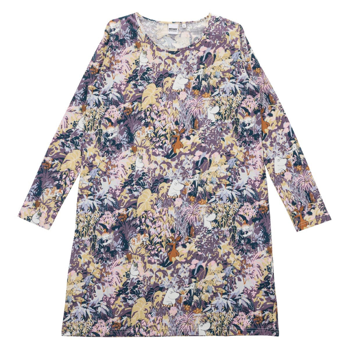 Moomin Adult Nightgown Leafy Lilac