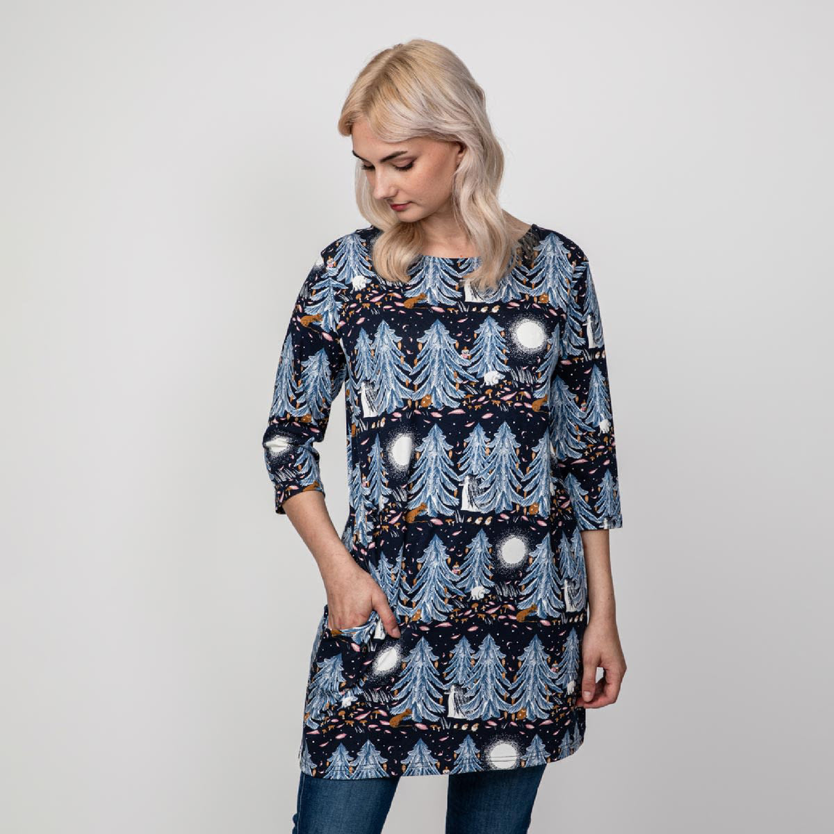 Moomin Primeval Tunic Forest Dark Blue