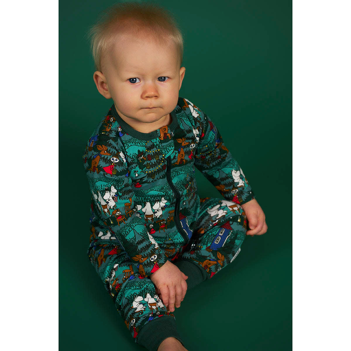 Moomin  Baby Pyjamas Yard Fest Green