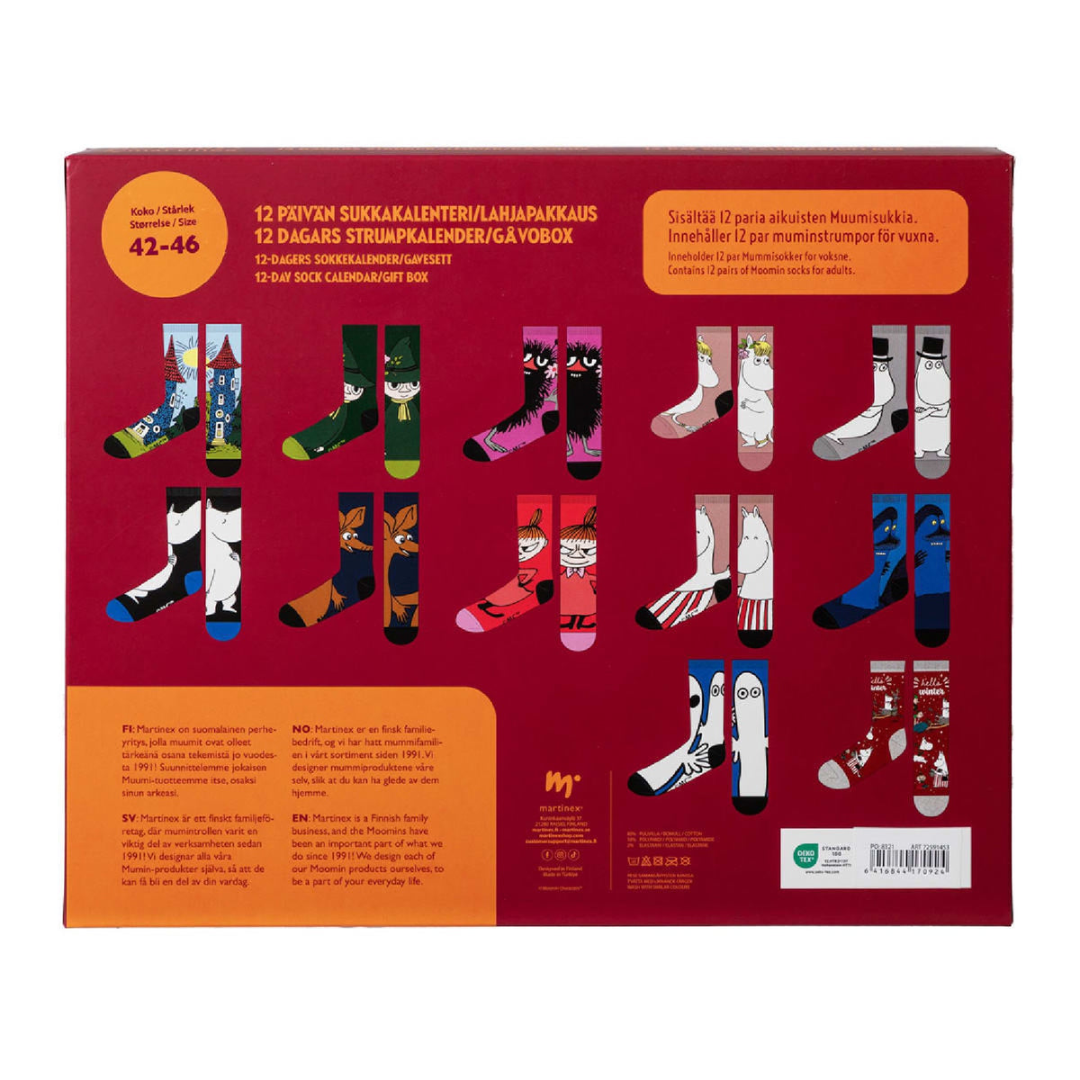 Moomin Sock Advent Calendar Size 4-7
