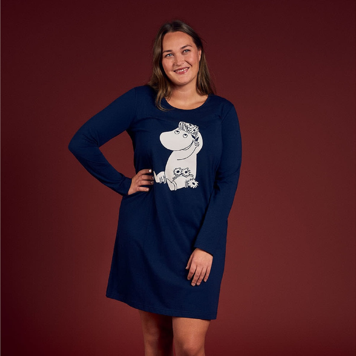Moomin Adult Nightgown Snorkmaiden Blue