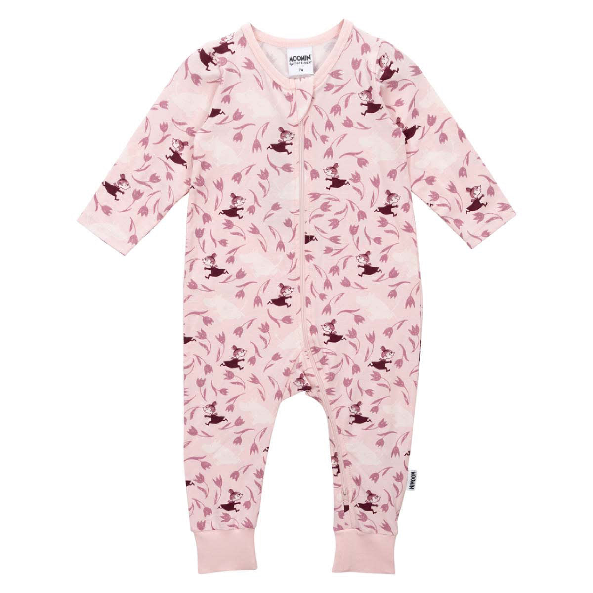 Moomin Flower Race Baby Pyjamas Pink