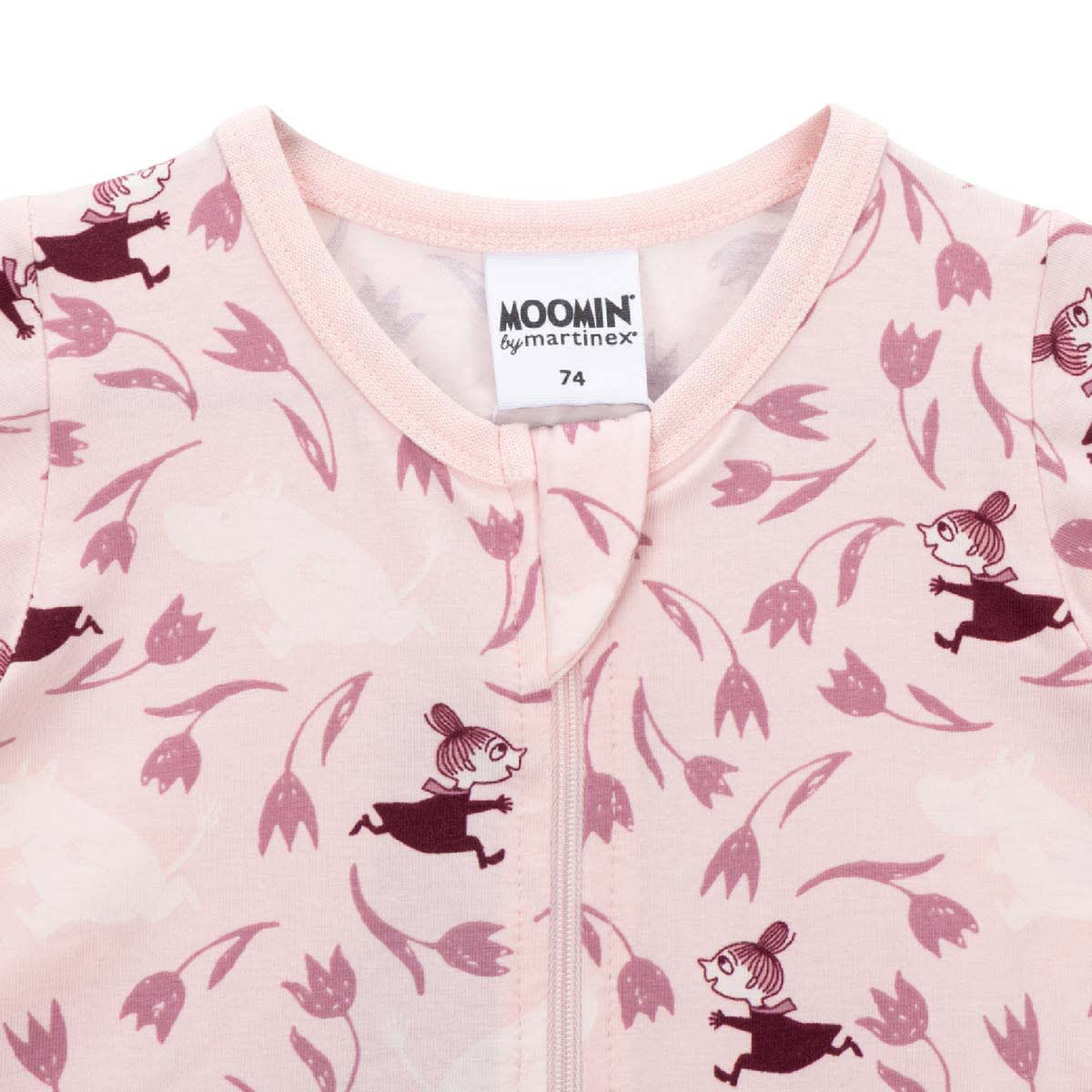 Moomin Flower Race Baby Pyjamas Pink