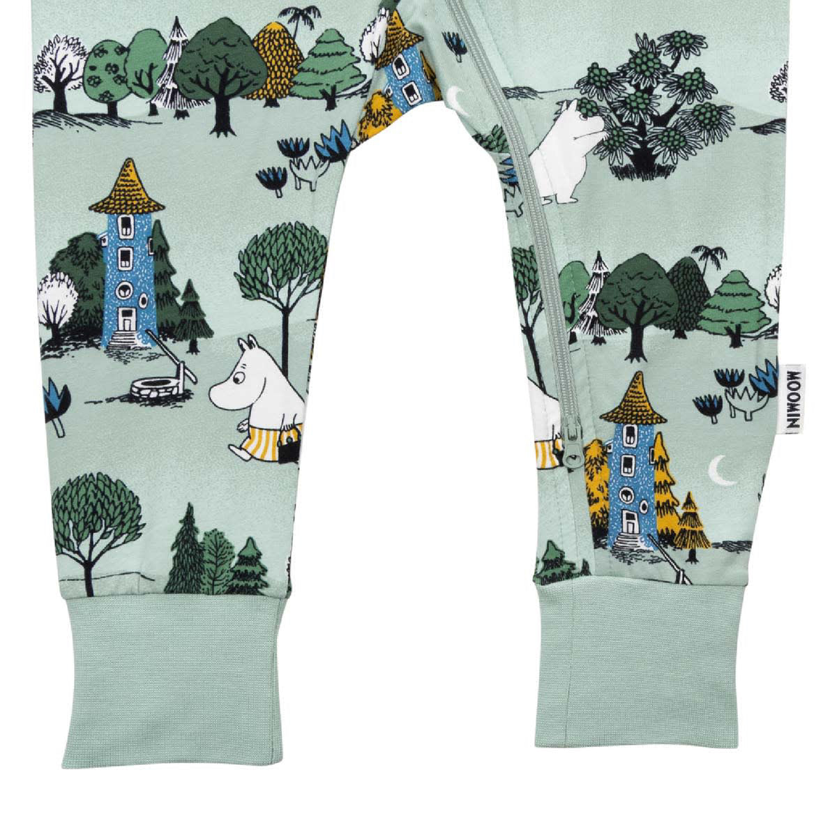 Moomin Moonlit Night Baby Pyjamas Green