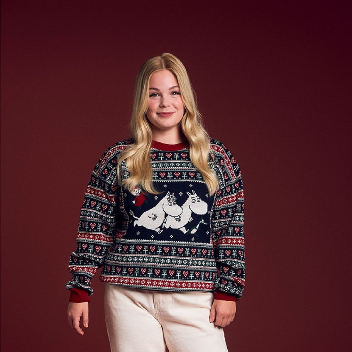 Moomin Christmas Jumper Yule Red
