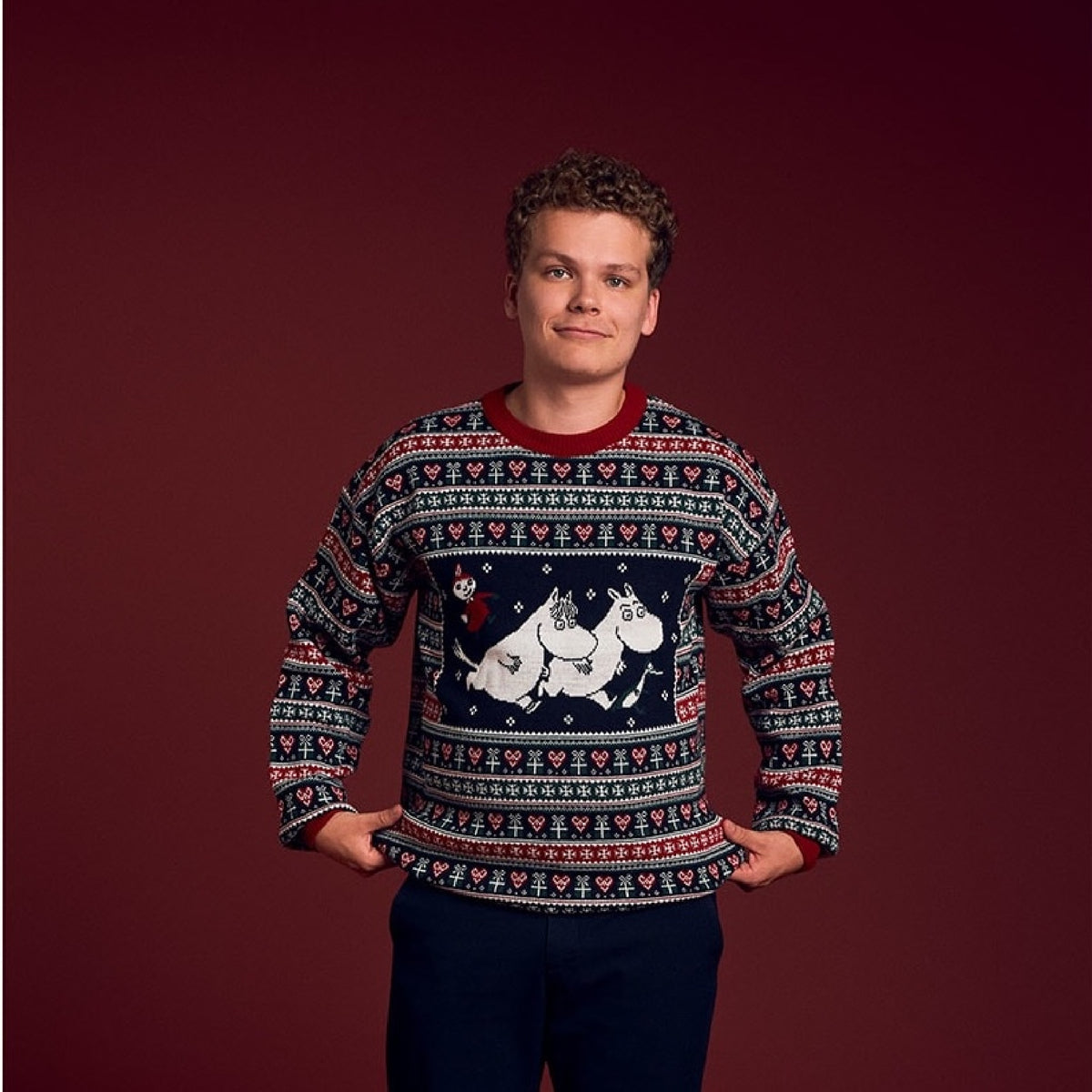 Moomin Christmas Jumper Yule Red