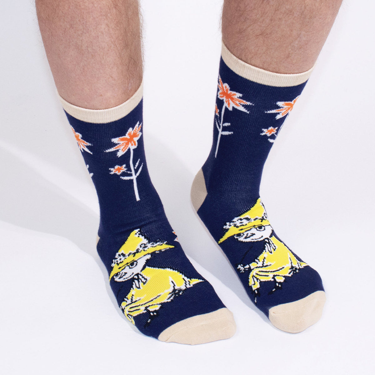 MOOMIN 80 Snufkin Socks Blue/Beige - Red Cross