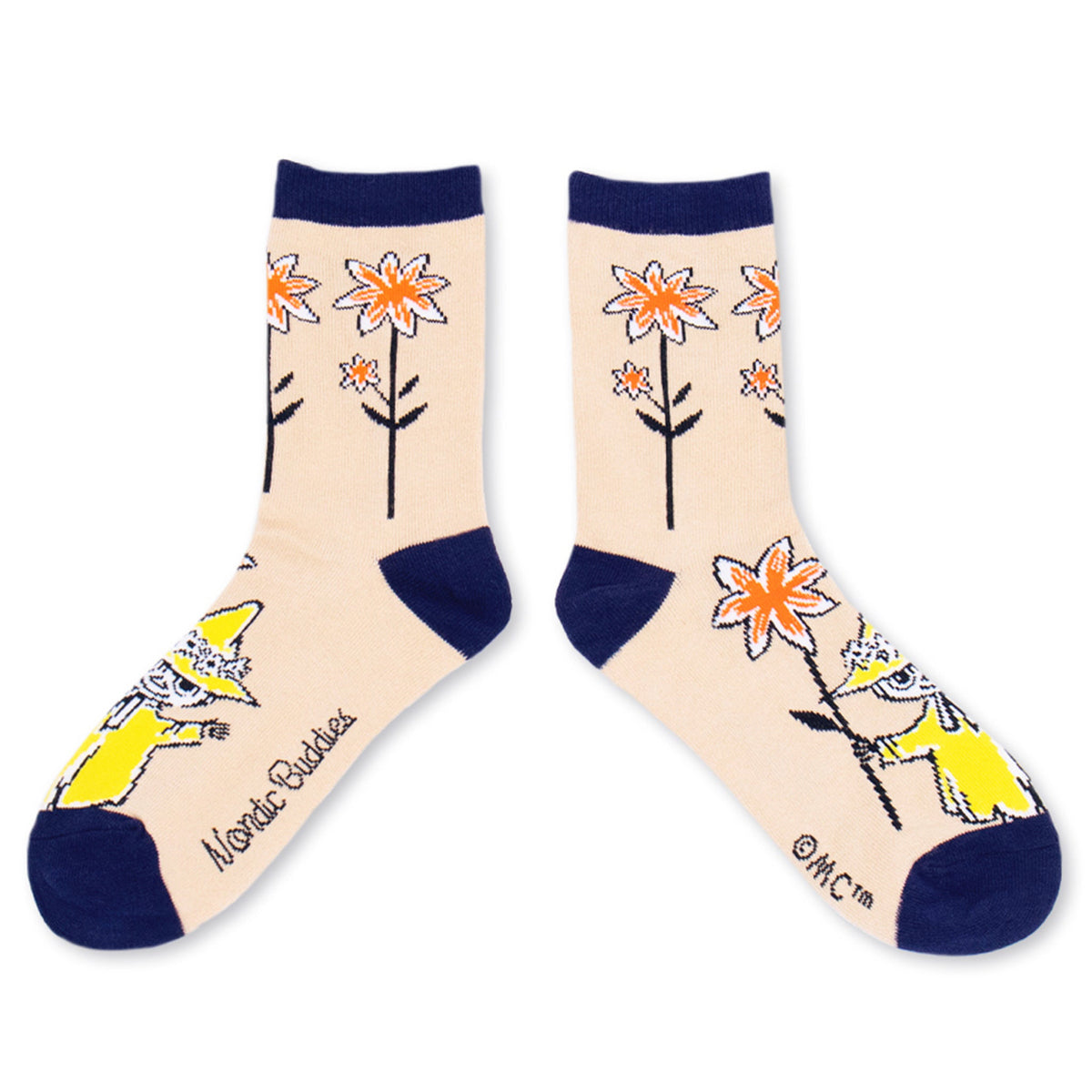 MOOMIN 80 Snufkin Socks Beige - Red Cross