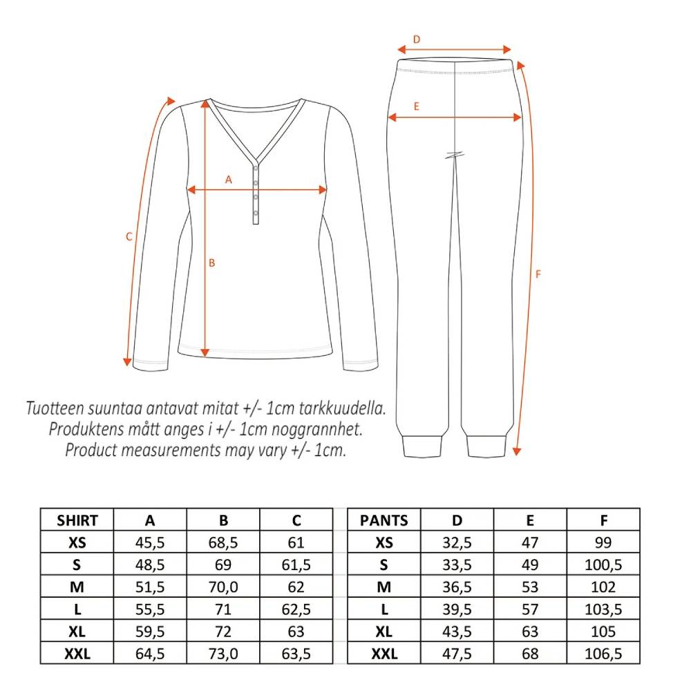 Moomin Winter Heart Women Pyjamas Red - The Official Moomin Shop