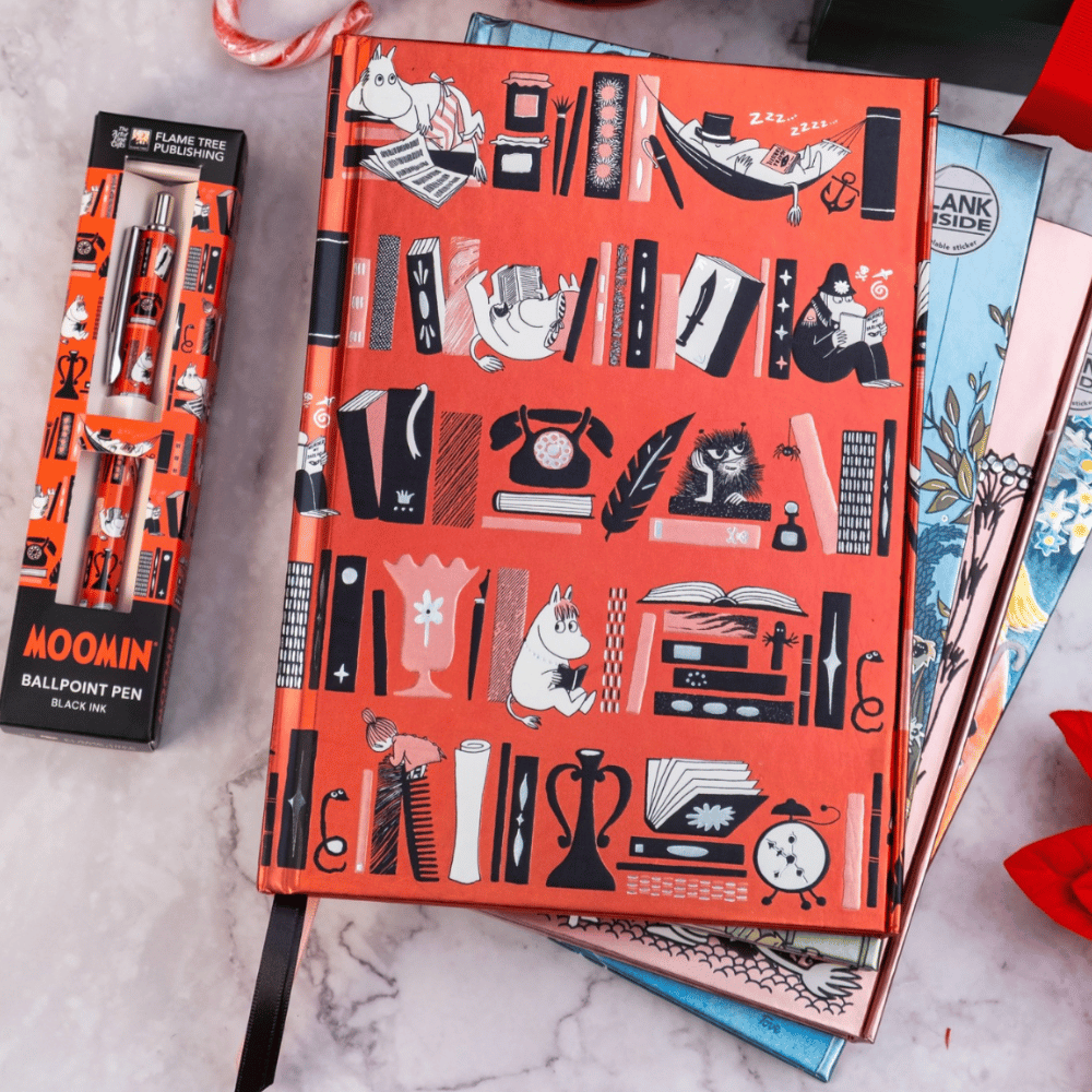 Moomin Bookshelves Boxed Decorative Ballpoint Pen