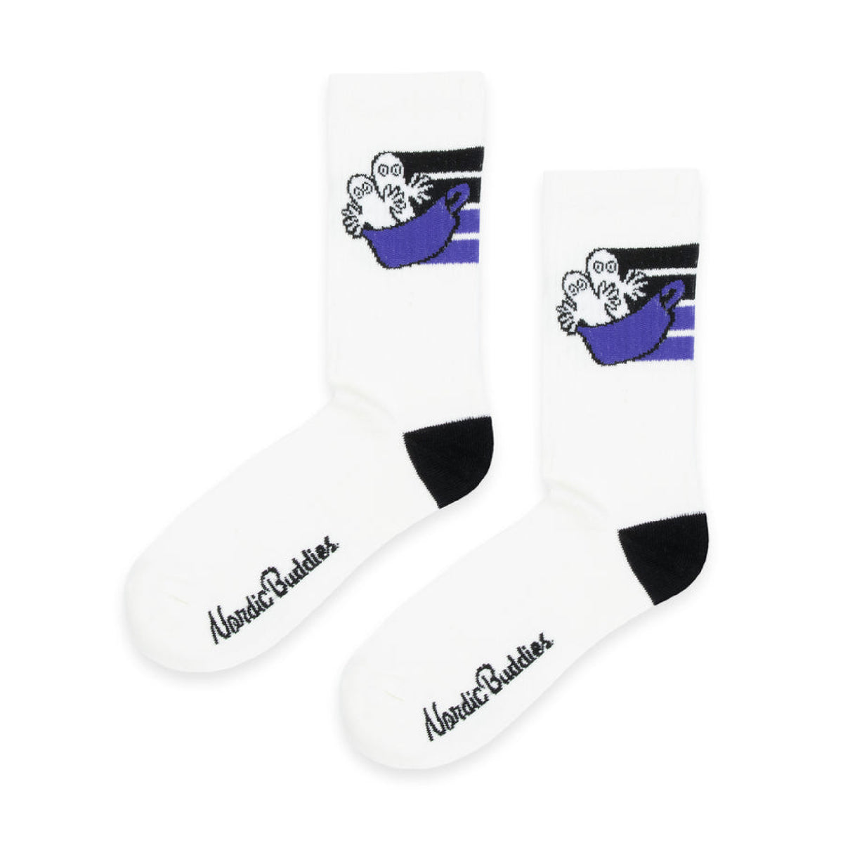 Moomin Active Socks Hattifatteners White/Purple