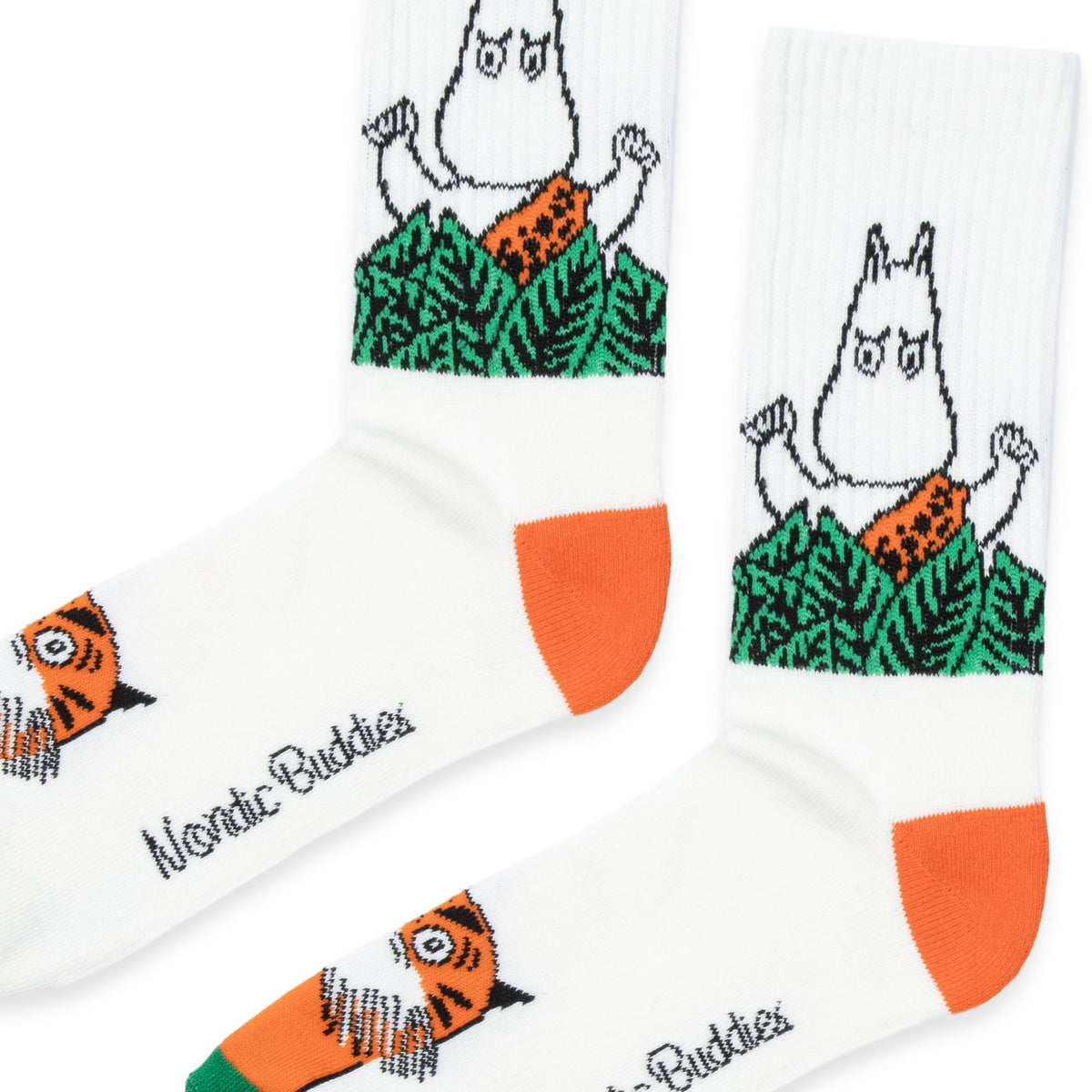 Moomin Socks Moomintroll Retro Jungle White/Green