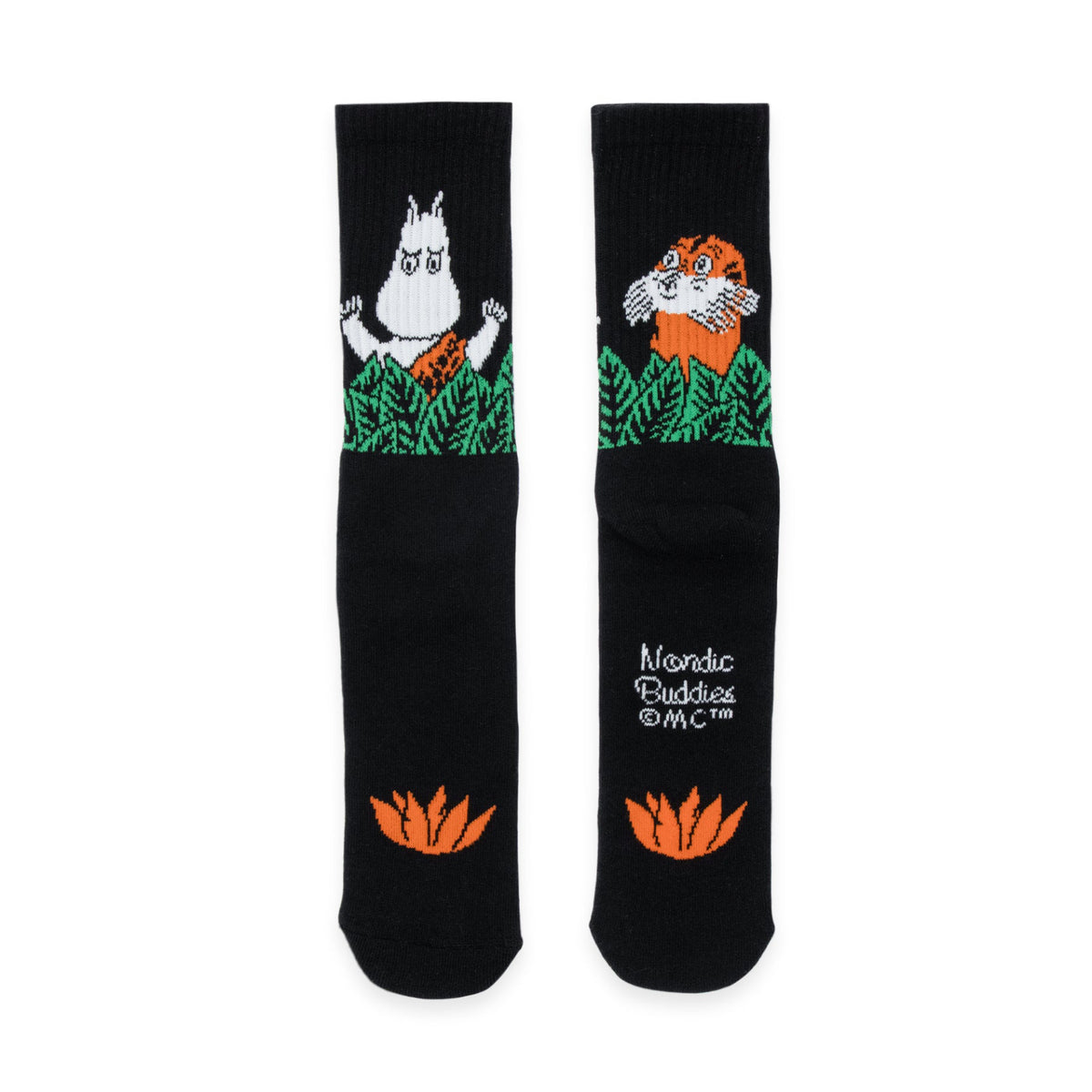 Moomin Socks Moomintroll Retro Jungle Black