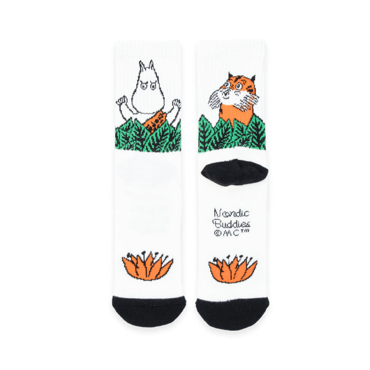 Moomin Socks Retro Moomintroll Jungle White/Black