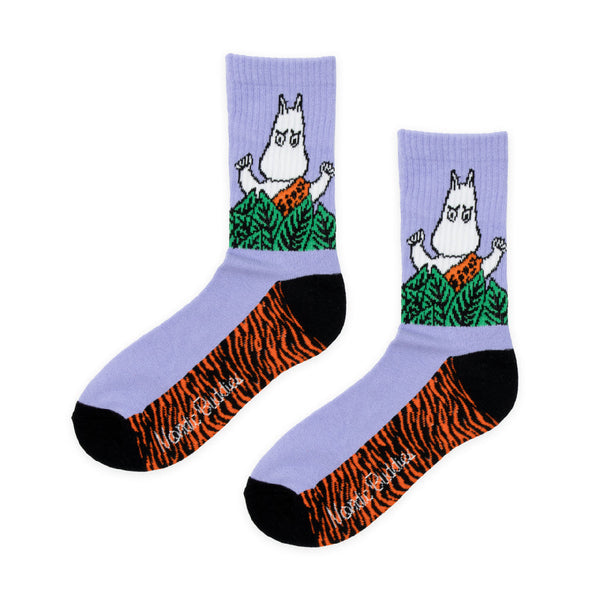 Moomin Socks Retro Moomintroll Jungle Lilac - The Official Moomin Shop ...