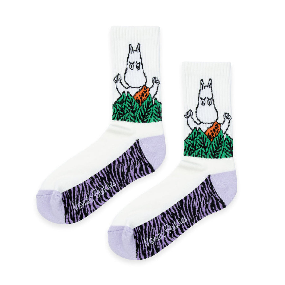 Moomin Socks Retro Moomintroll Jungle White/Lilac