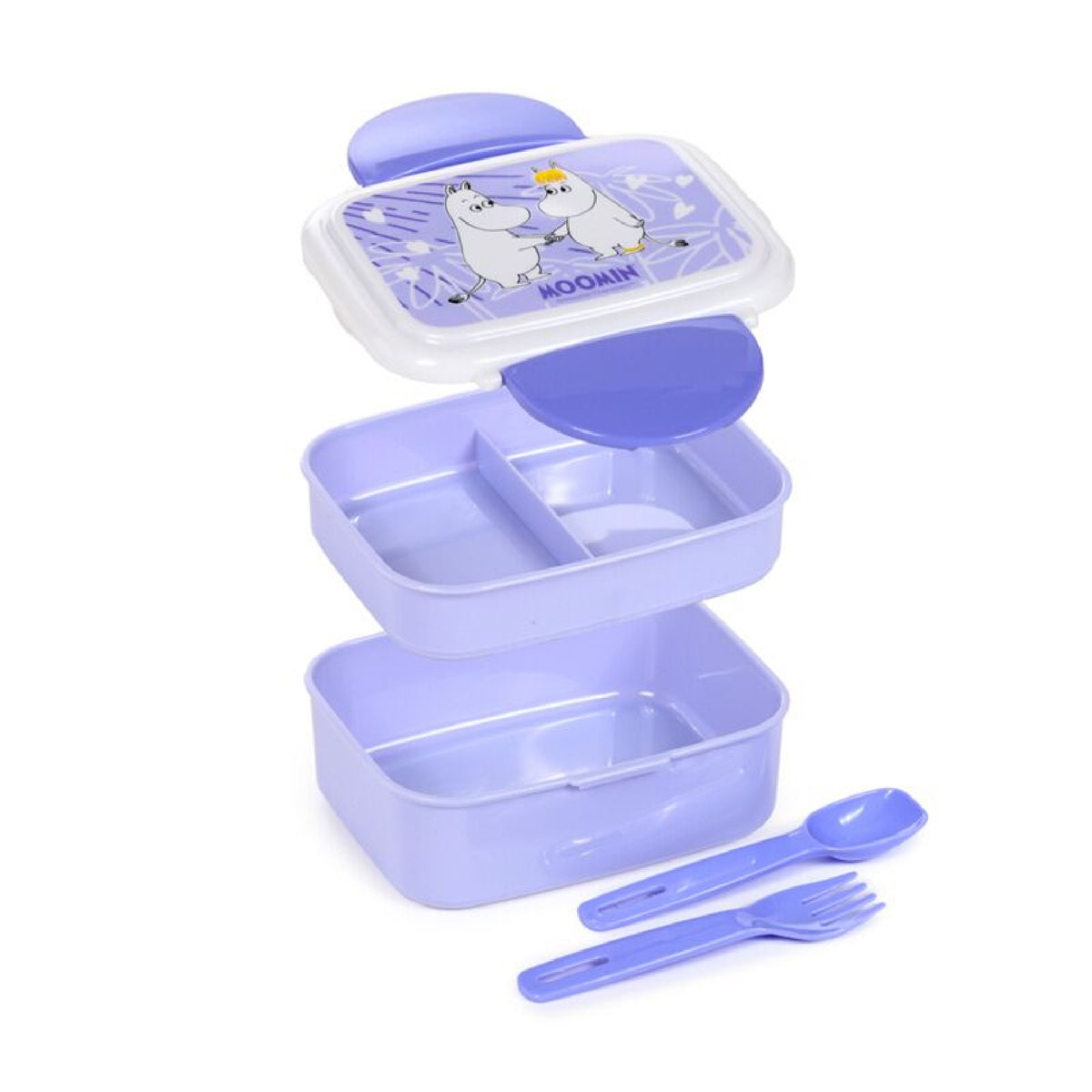 Moomin Tammi  Clip Lock Stacked Lunch Box with Cutlery
