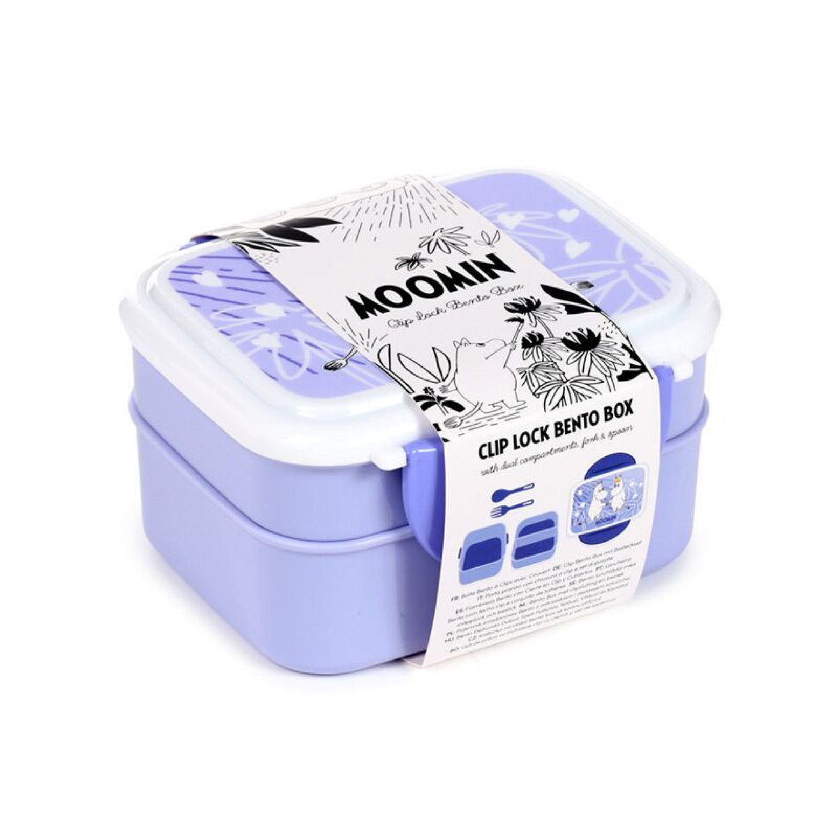 Moomin Tammi  Clip Lock Stacked Lunch Box with Cutlery