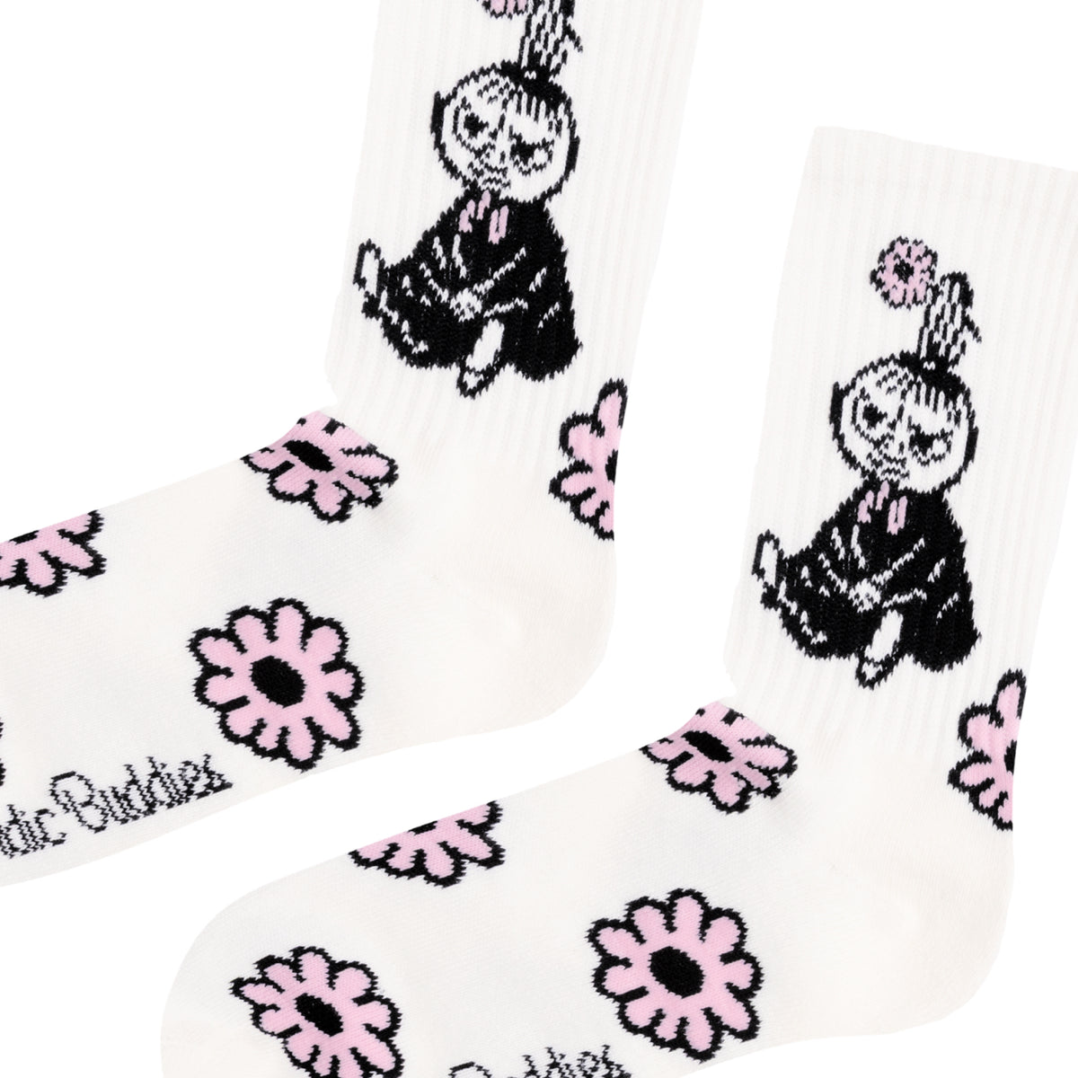 Moomin Socks Retro Little My Flowers White