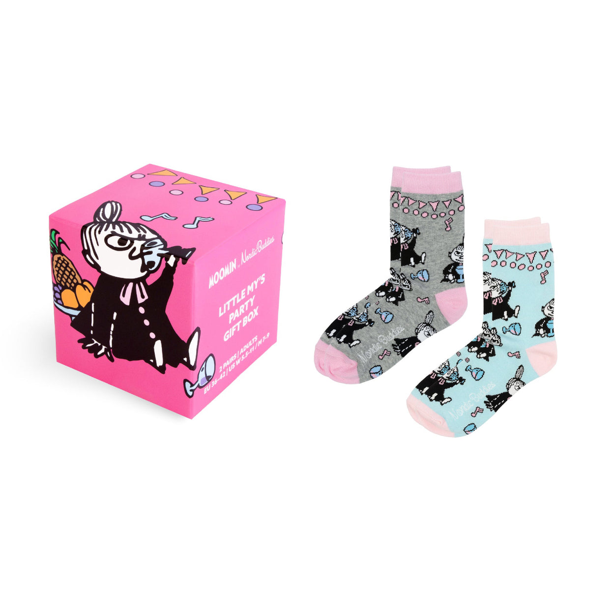 Little My Party Socks 36-42 Gift Box 2 pcs
