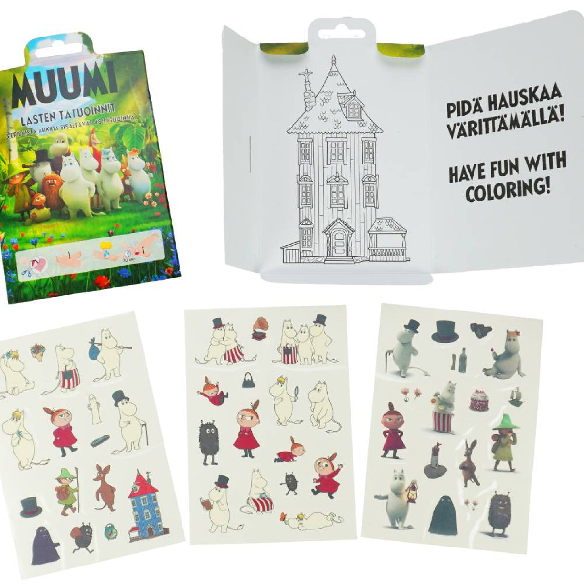 Moomin Tattoo Stickers Set 48 pcs