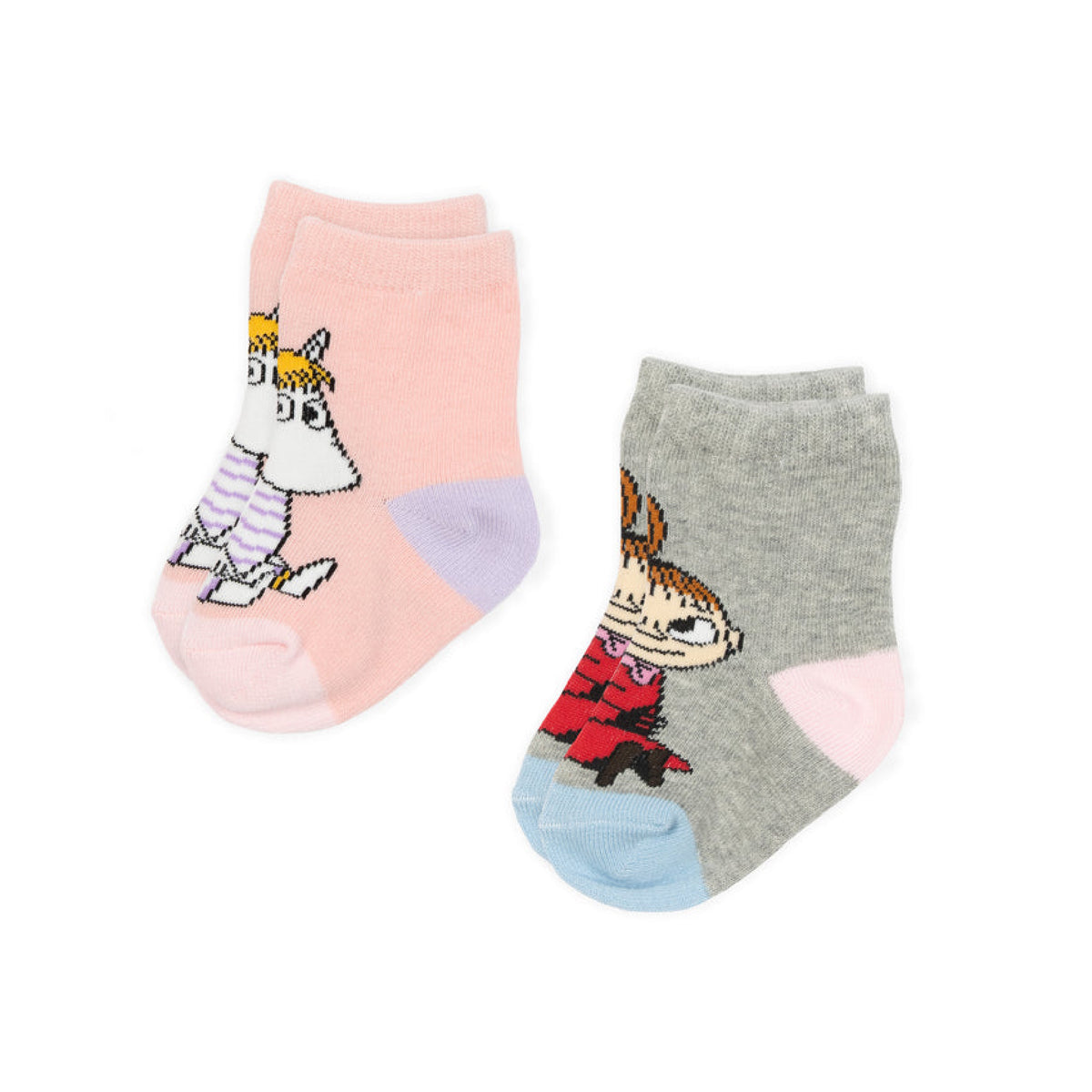 Baby Socks Set Snorkmaiden And Little My Peach/Grey