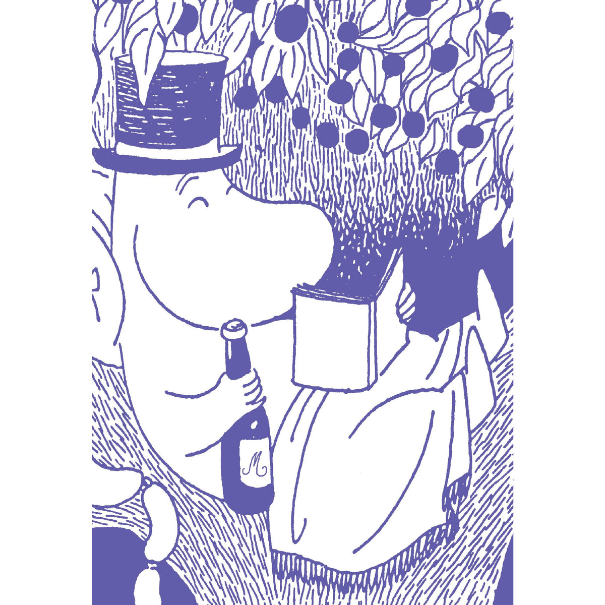 Mini Greeting Card Moominpappa Reading