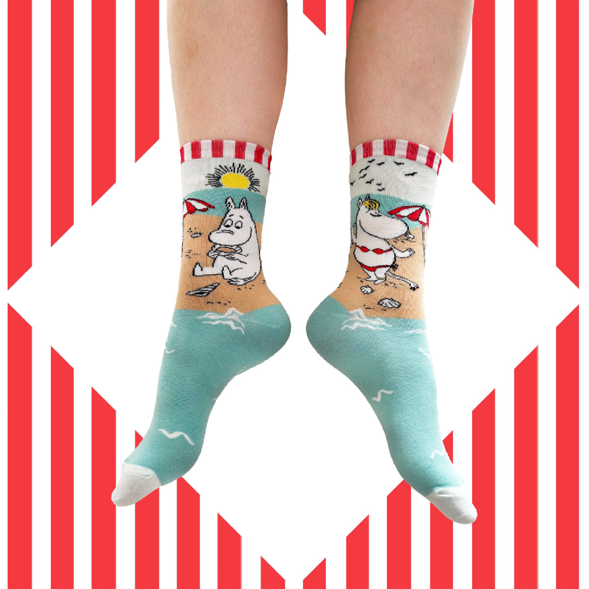 Socks Moomin Beach