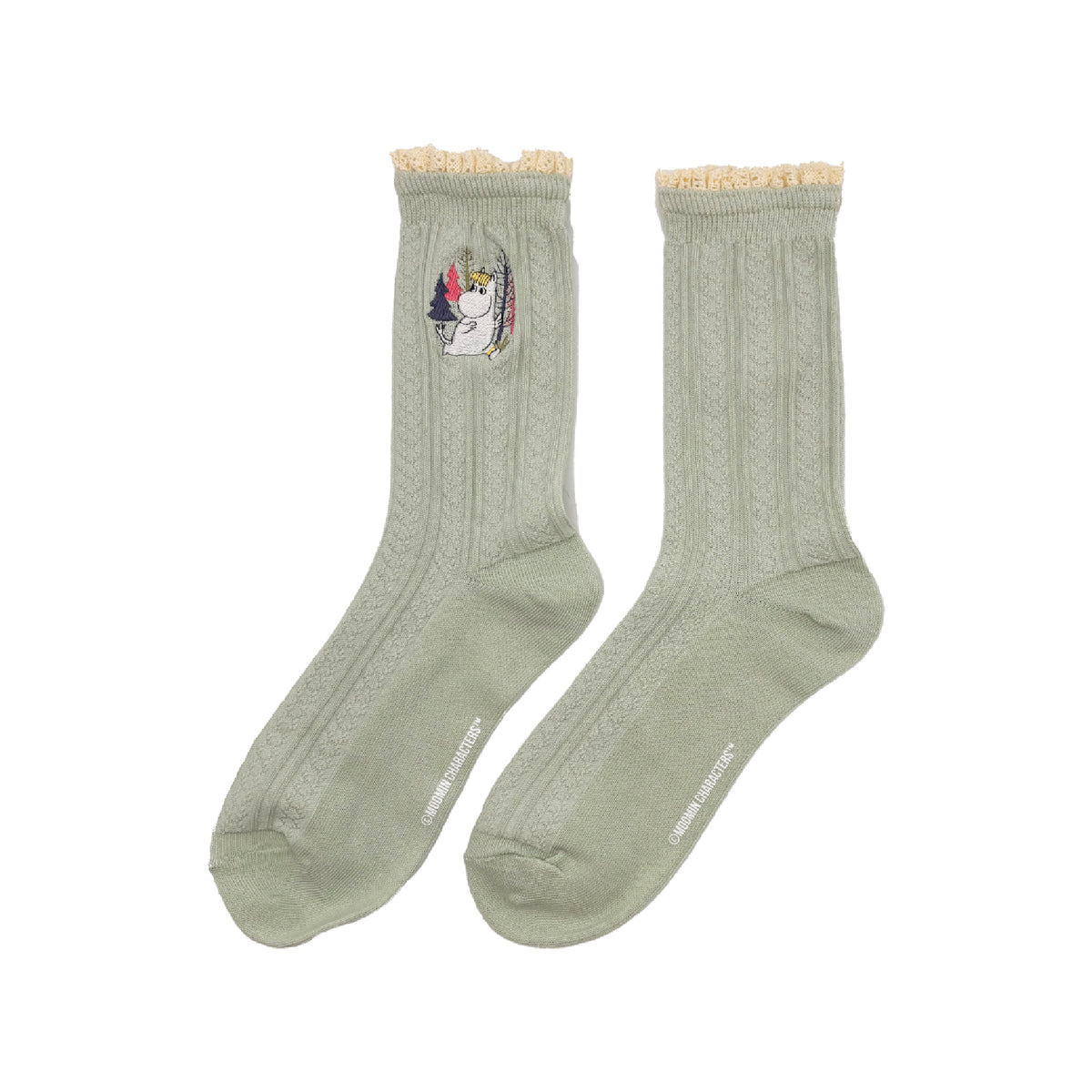 Moomin Lace Socks Snorkmaiden  Green