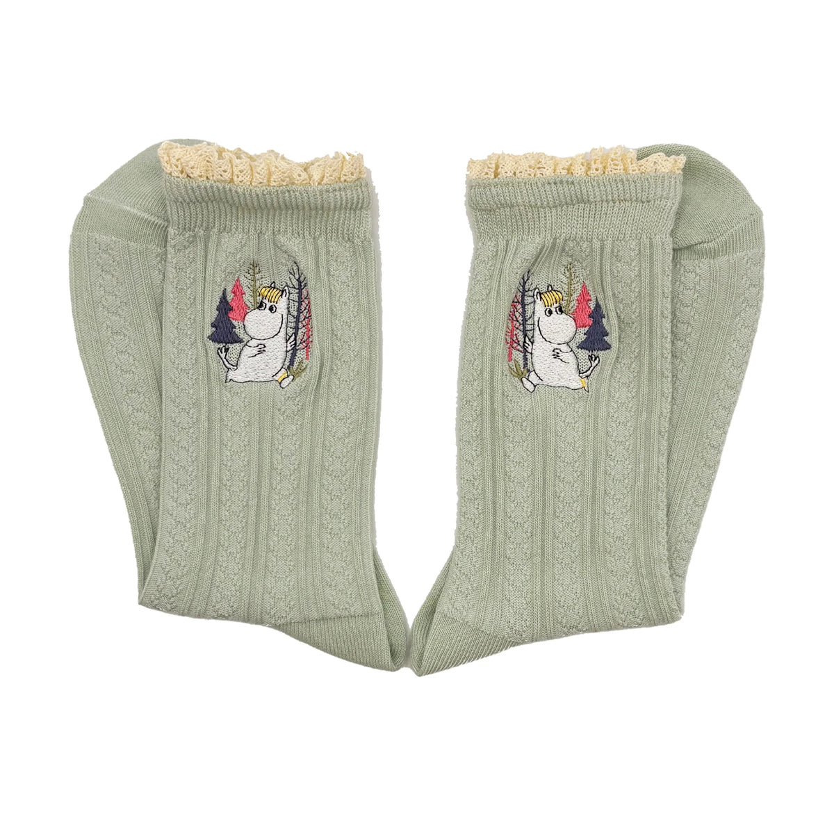 Moomin Lace Socks Snorkmaiden  Green