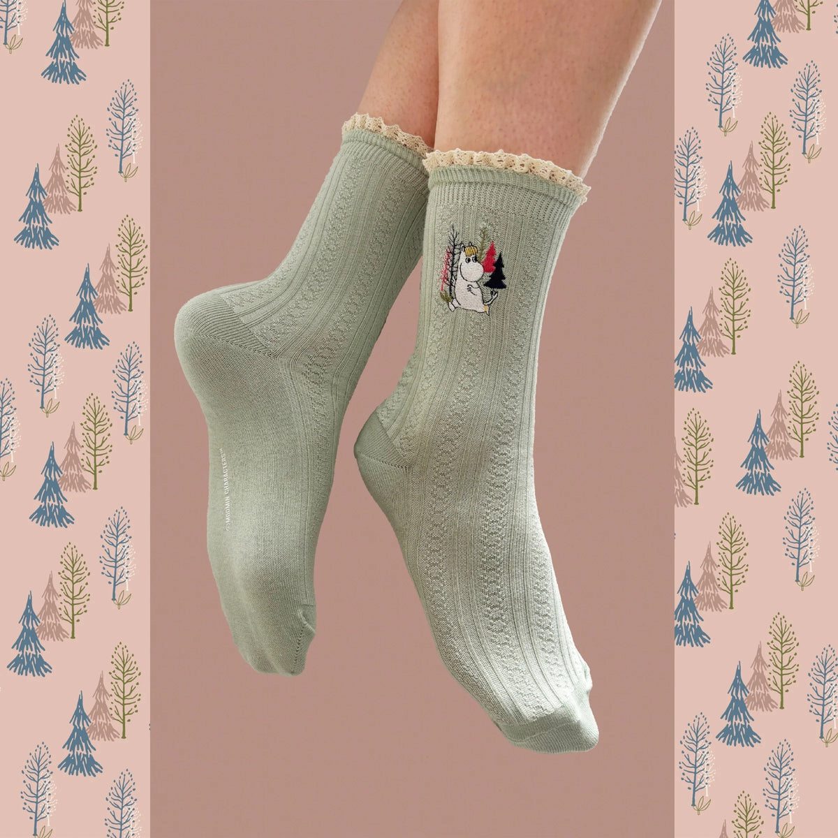 Moomin Lace Socks Snorkmaiden  Green