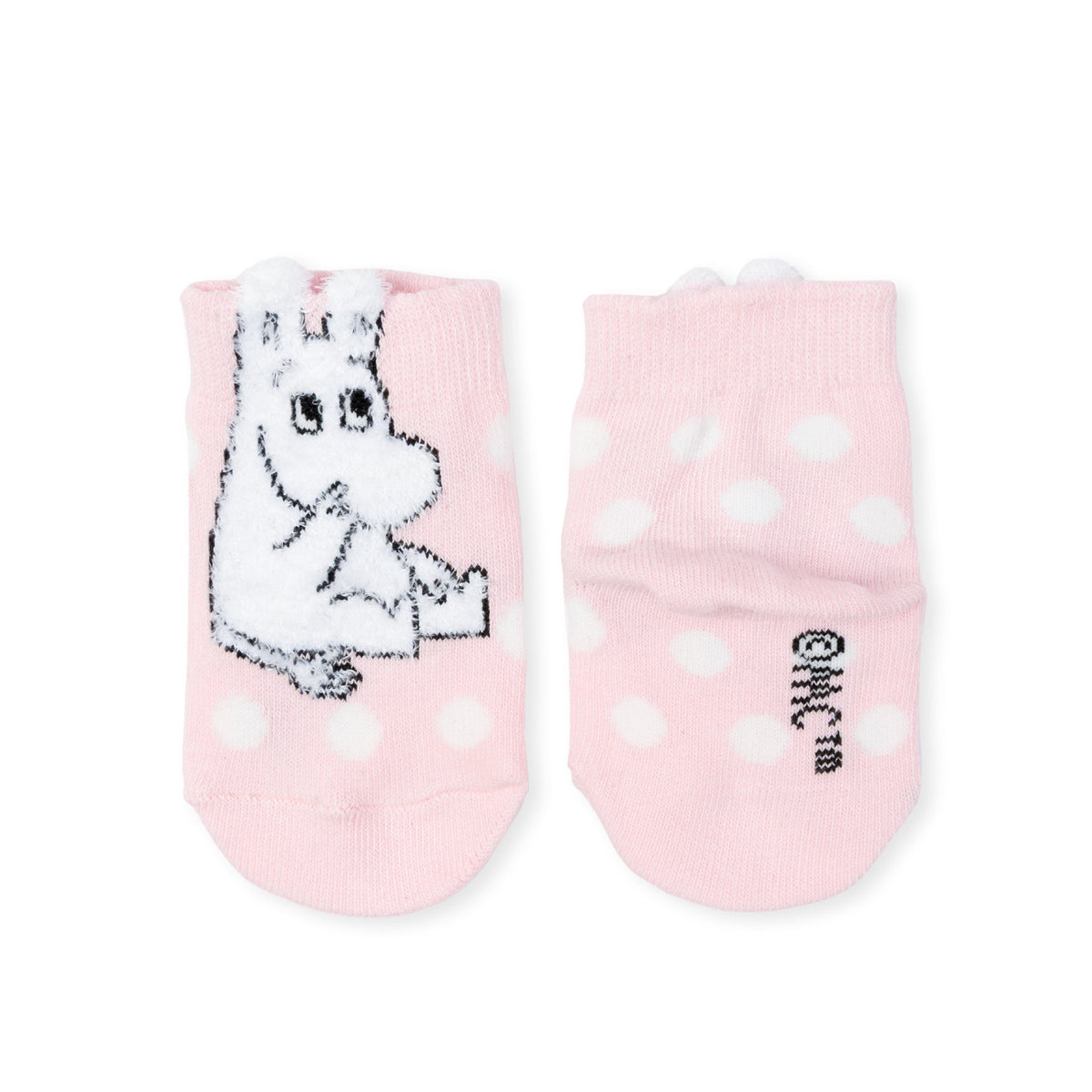 Moomintroll Fluffy Baby Socks Pink