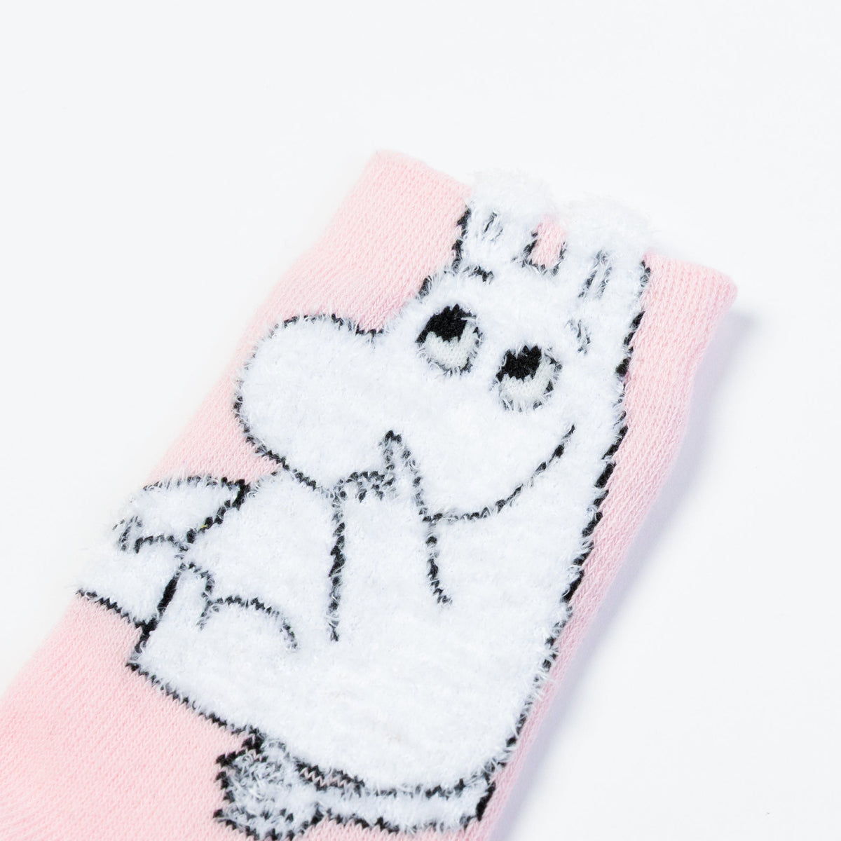 Moomintroll Fluffy Baby Socks Pink