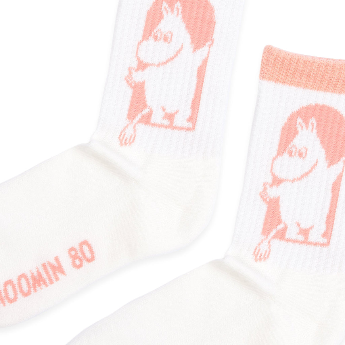 MOOMIN 80 White/Pink Retro Socks