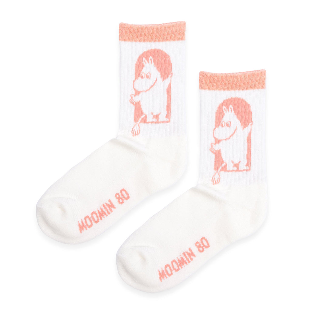 MOOMIN 80 White/Pink Retro Socks