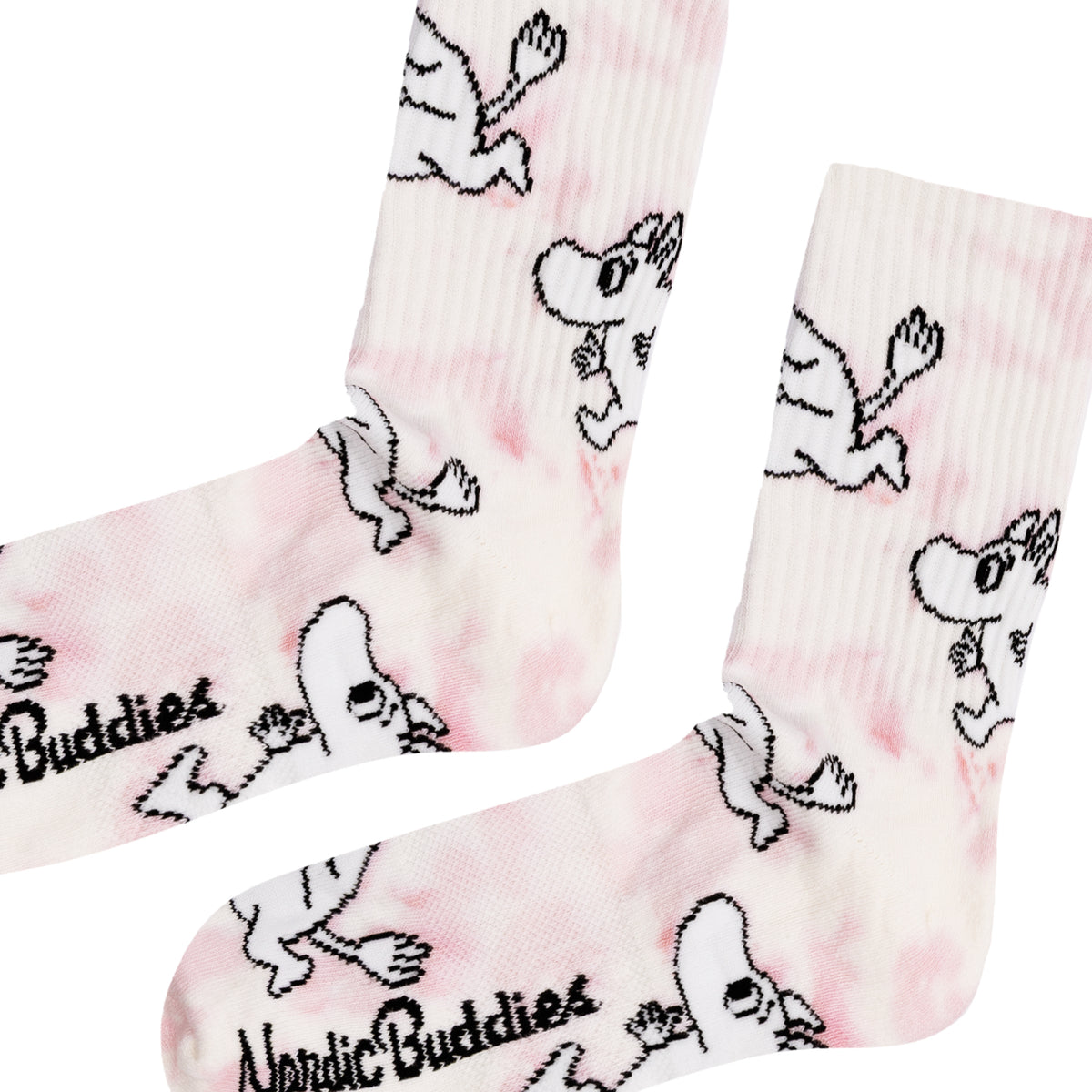 Moomin Retro Tie Dye Socks Moomintroll 36-42 Pink