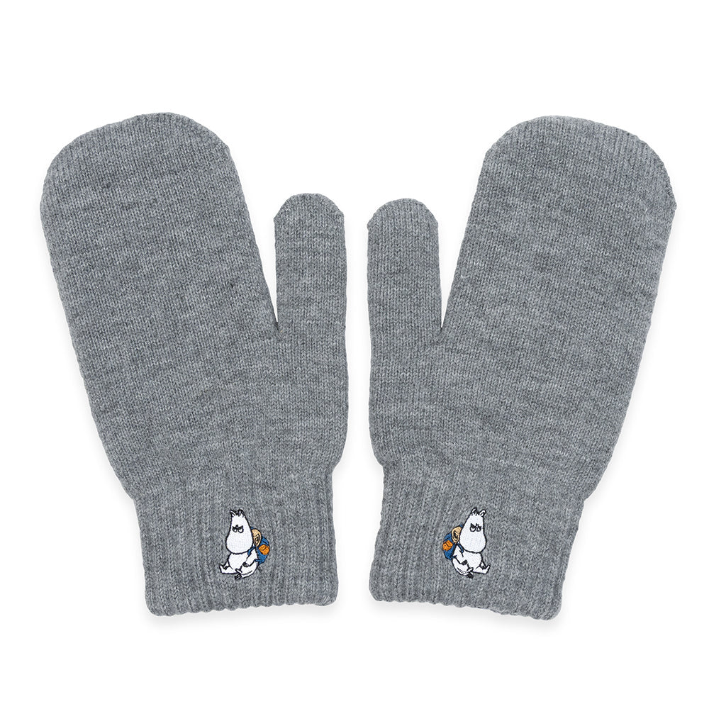Moomintroll Adult Mittens Grey