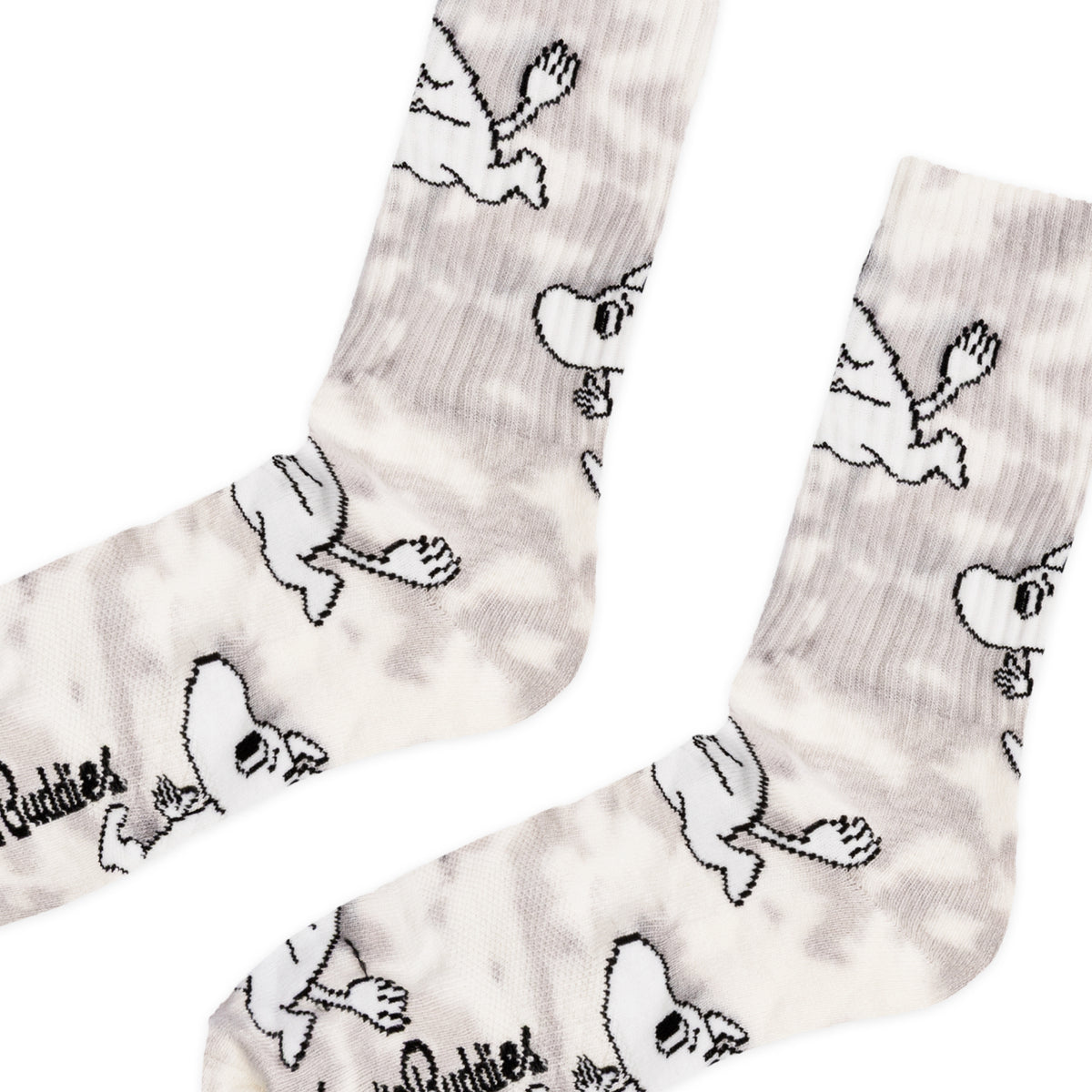 Moomin Retro Socks Moomintroll Tie Dye 40-45 Grey