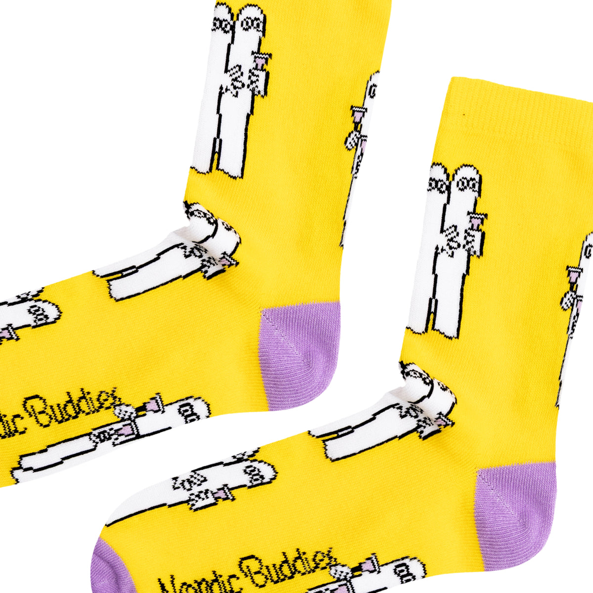 Moomin Socks Hattifatteners With Cocktails Yellow