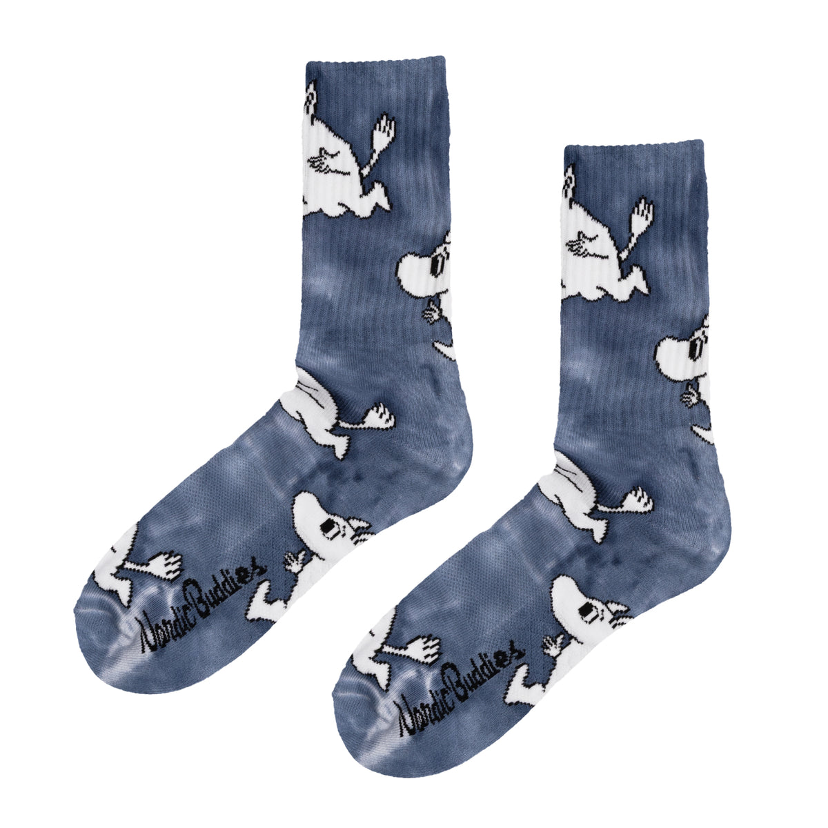 Moomin Retro Socks Moomintroll Tie Dye 40-45 Blue
