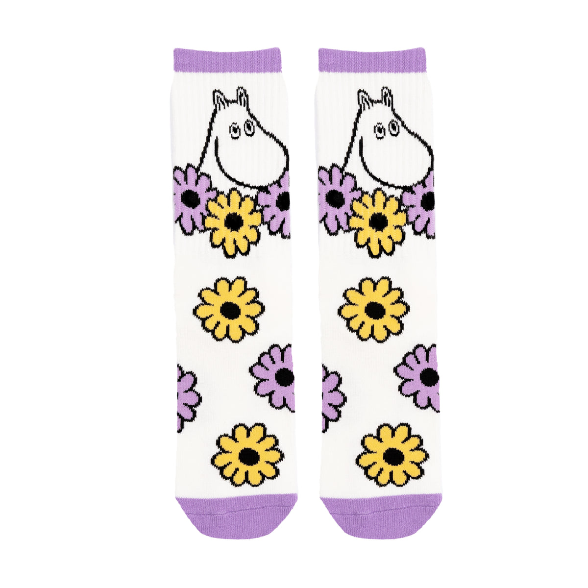 Moomin Socks Retro Moomintroll Flowers
