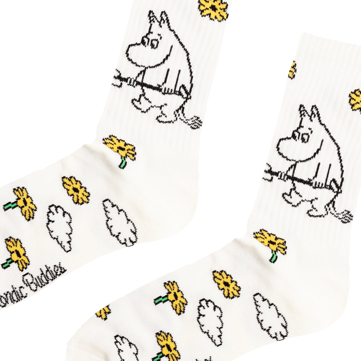 Moomin Retro Socks Moomintroll Digging White